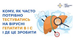 Кому, як часто потрібно тестуватись на вірусні гепатити В і С і де це зробити