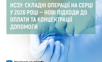 НСЗУ: складні операції на серці у 2026 році — нові підходи до оплати та концентрації допомоги