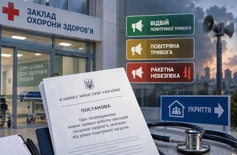 Робота закладів охорони здоров'я під час повітряної тривоги
